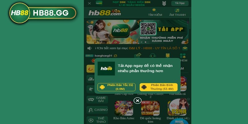 Tải App HB88 dễ dàng - Trải nghiệm cá cược hoàn hảo 1 Tải app nhà cái HB88 mang lại cho game thủ nhiều lợi ích thiết thực