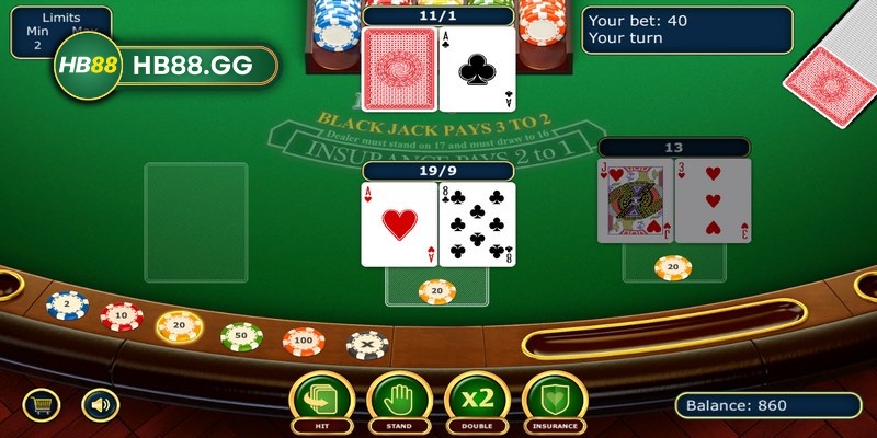 Blackjack HB88 - Bật mí mẹo chơi nâng cao tỷ lệ chiến thắng 2 Blackjack Hb88